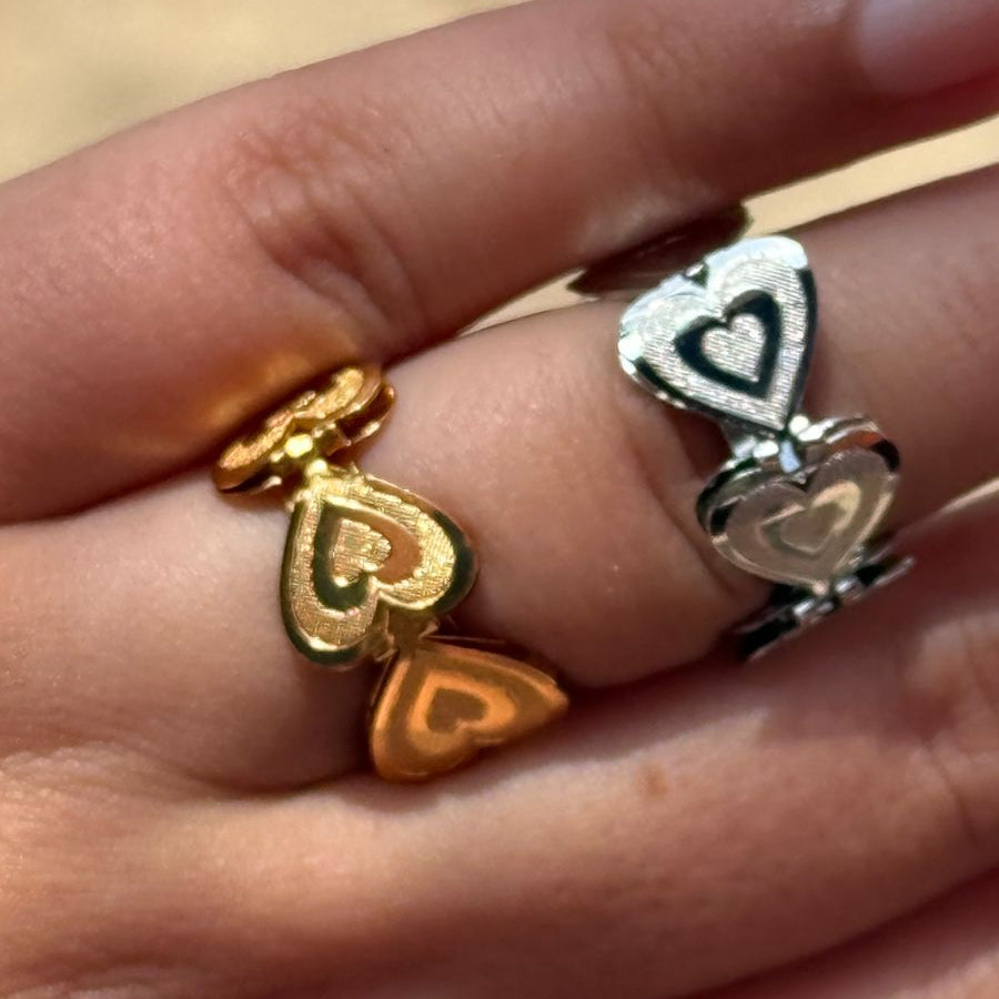 Dil Chain Ring - Silver