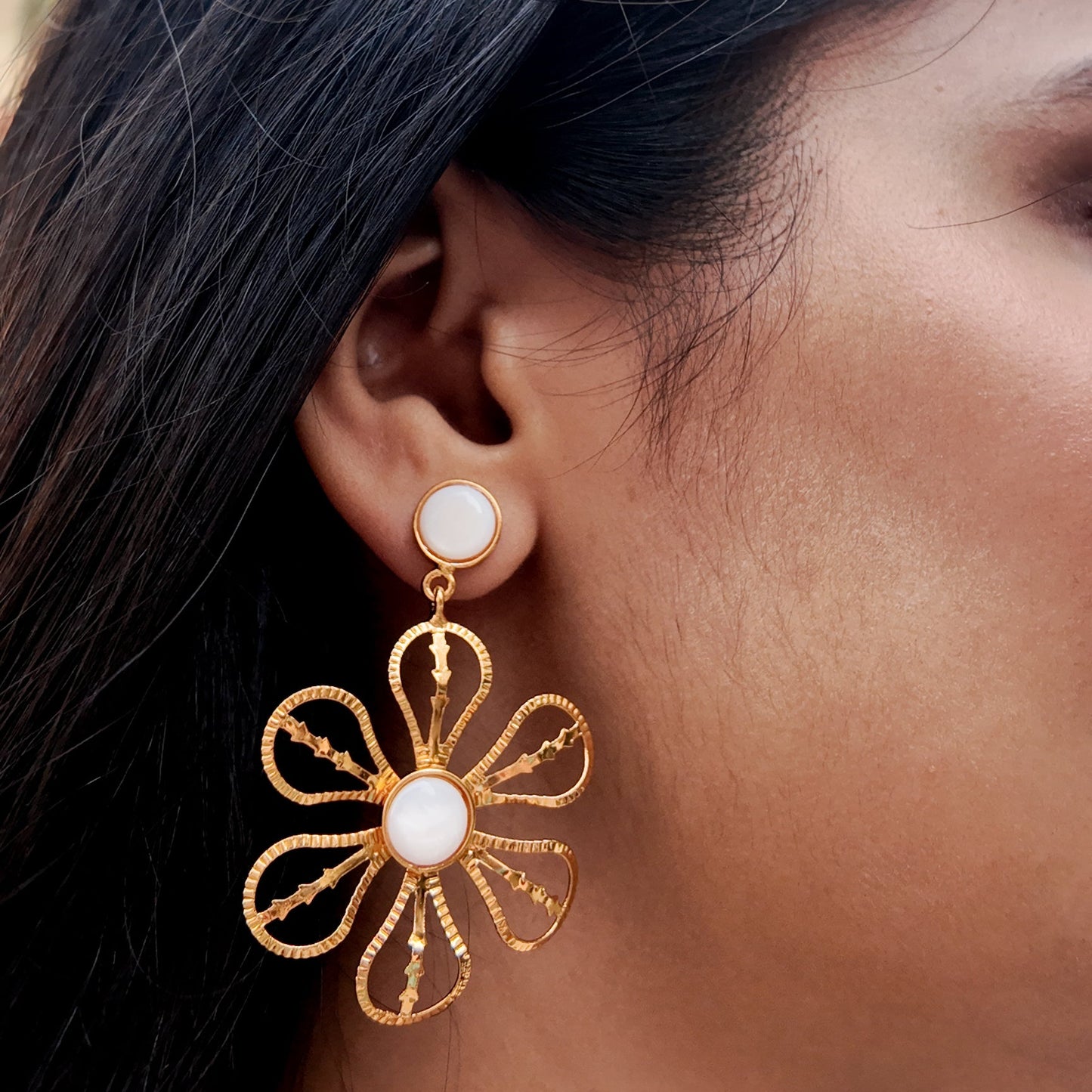Gold Gul Earrings