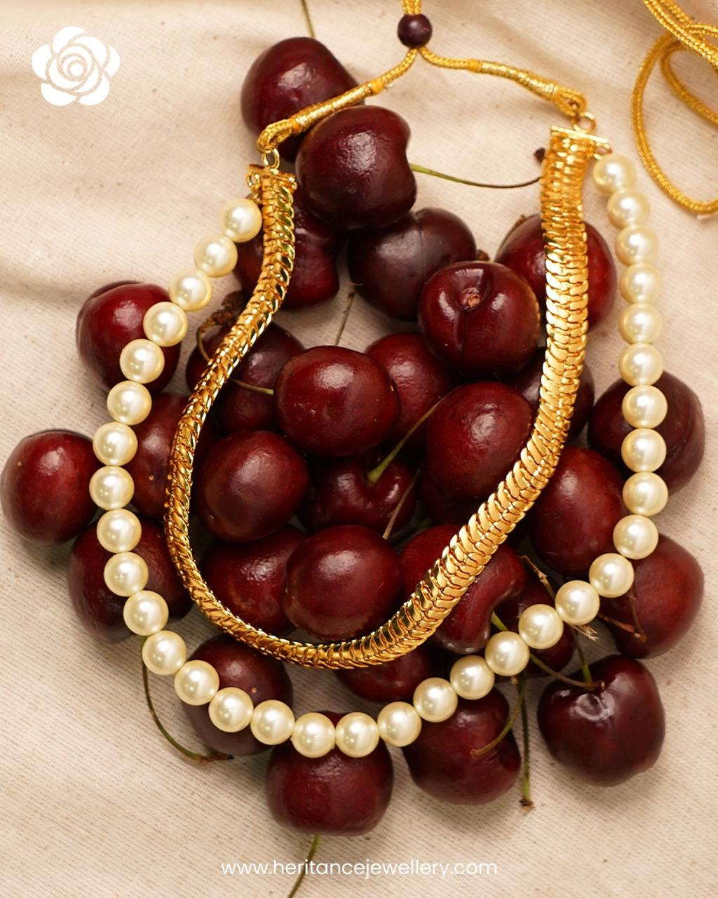 Golden Sunlight Pearl Choker