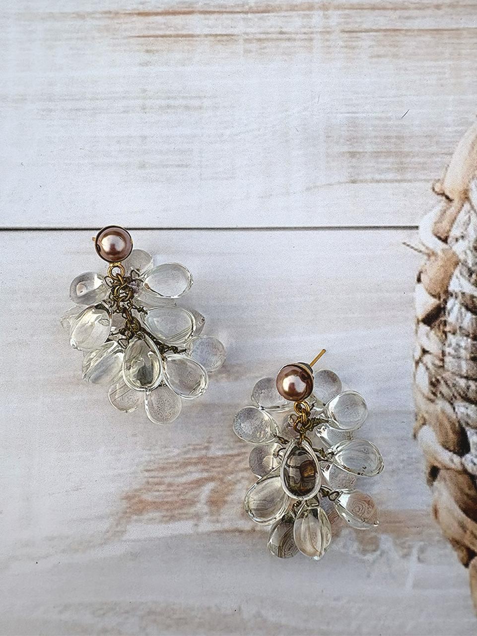 Lavender Dew Drop Earrings