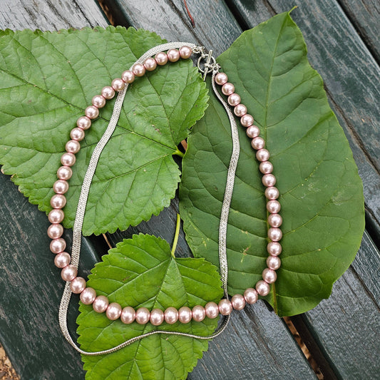 Lavender Pearl Snake Chain