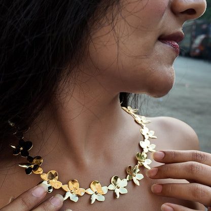 Gold Frangipani Choker