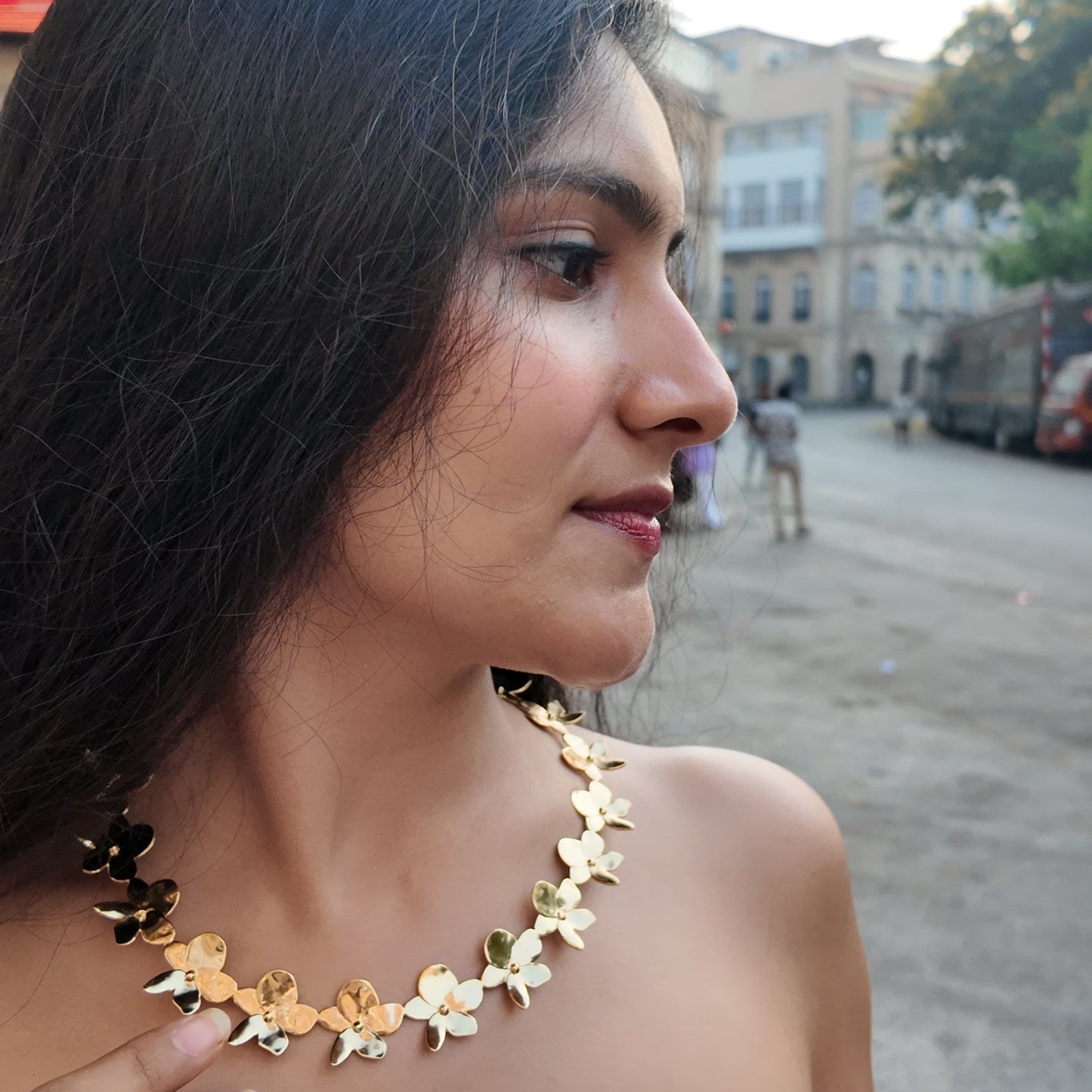 Gold Frangipani Choker