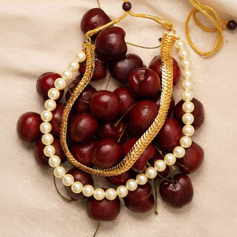 Golden Sunlight Pearl Choker