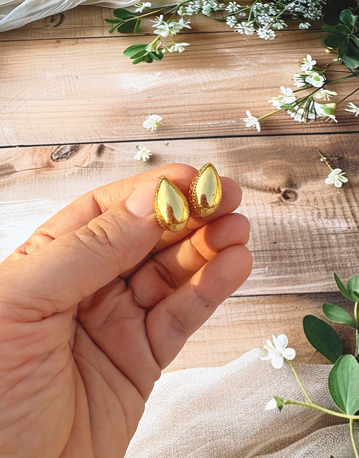 Golden Teardrop Earrings