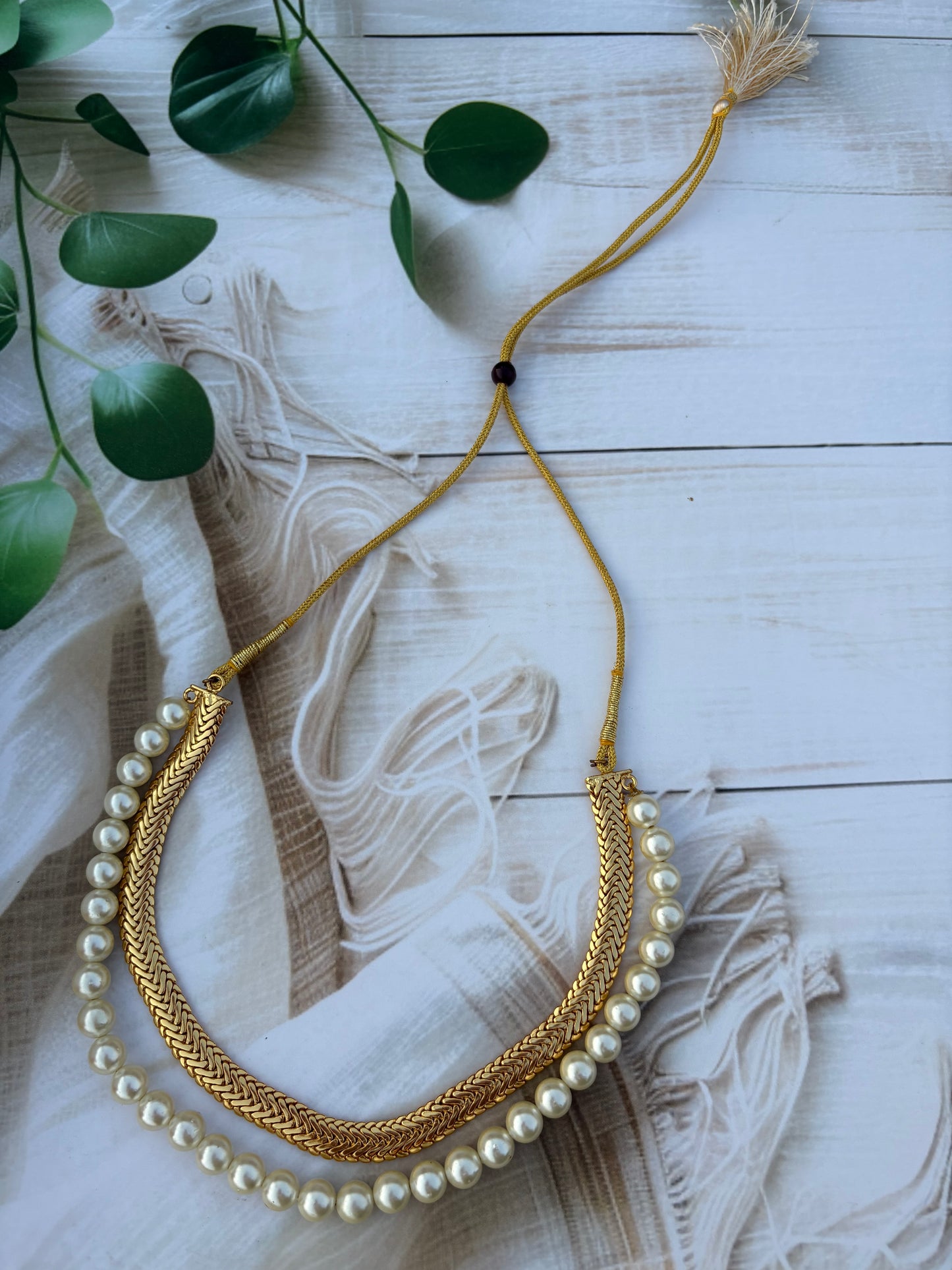 Golden Sunlight Pearl Choker