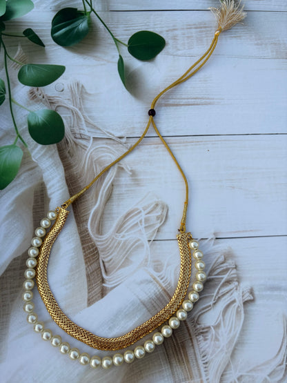 Golden Sunlight Pearl Choker