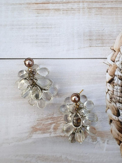Lavender Dew Drop Earrings