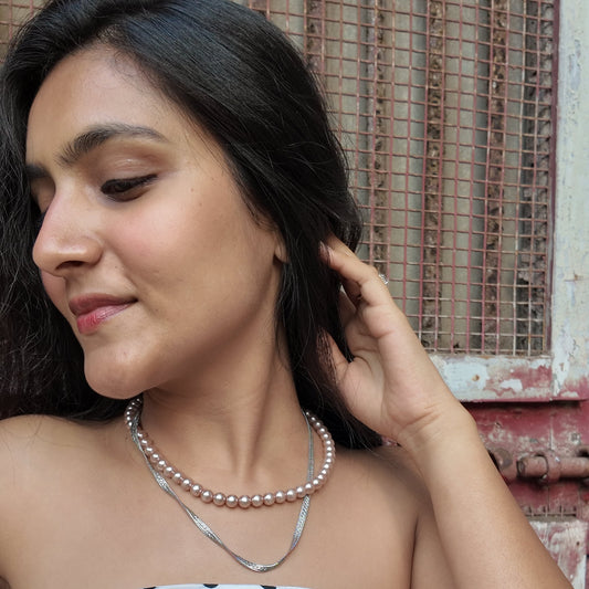Lavender Pearl Snake Chain