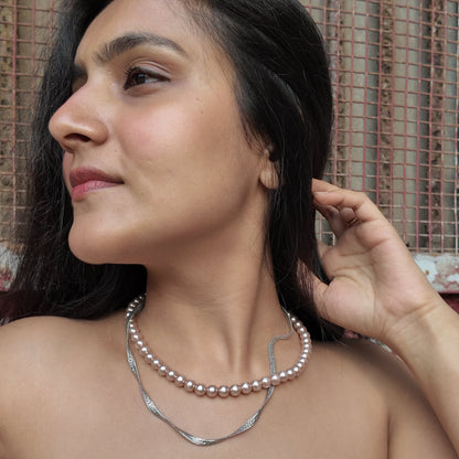 Lavender Pearl Snake Chain