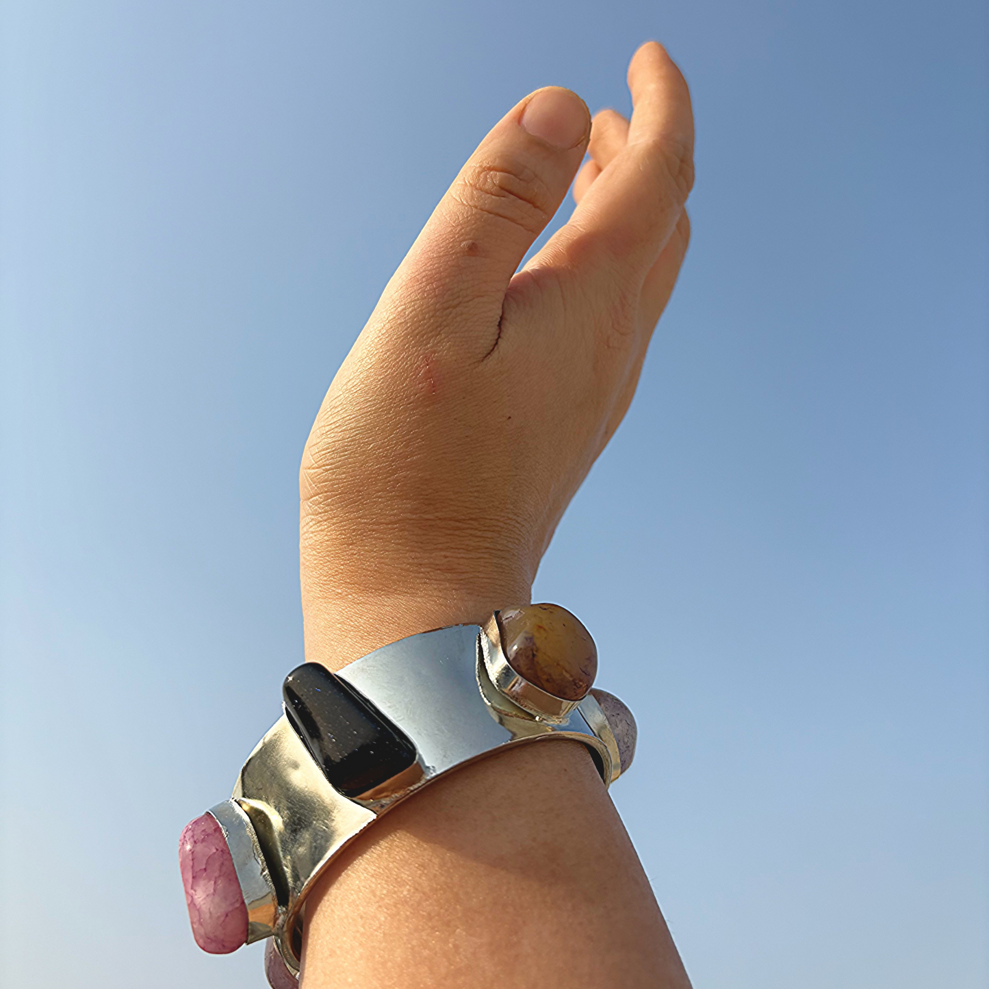 Multi-colour Pebble Bangle