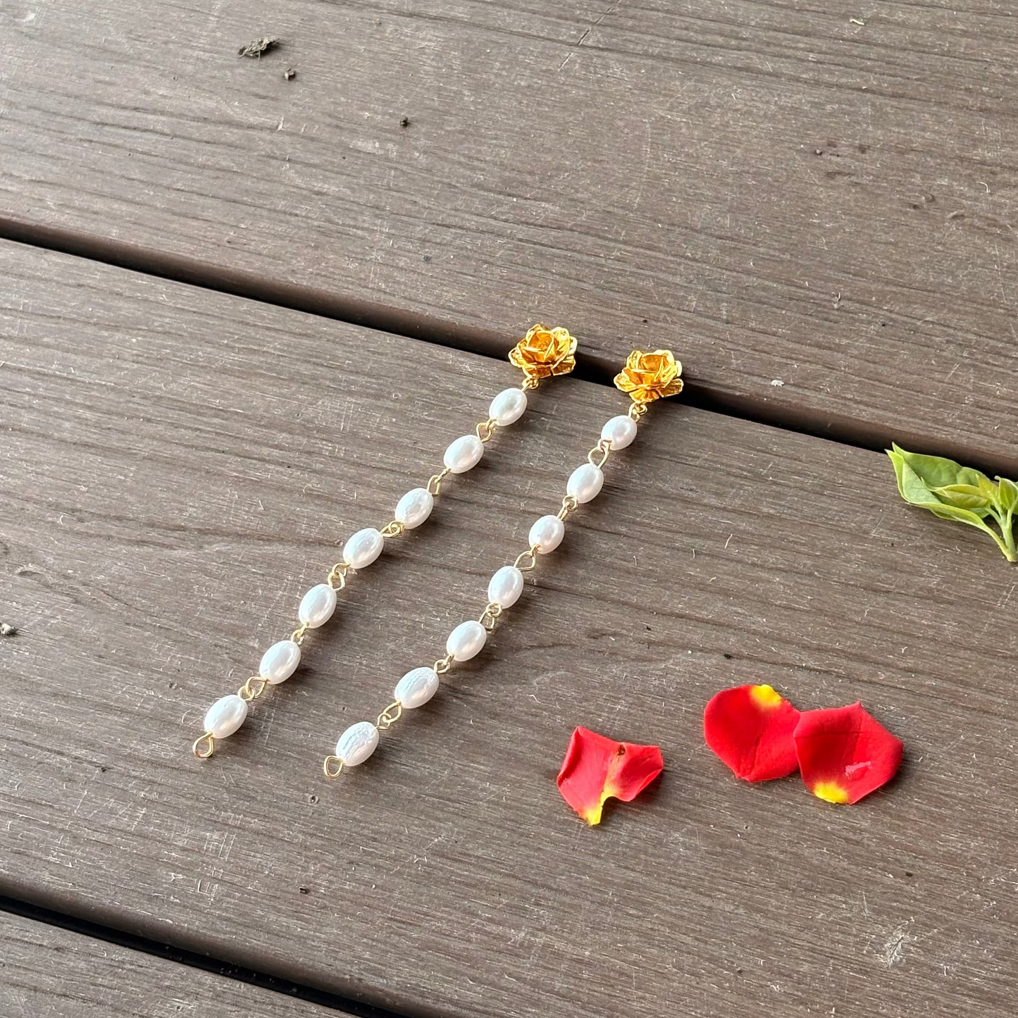 Rose Dewdrop Earrings