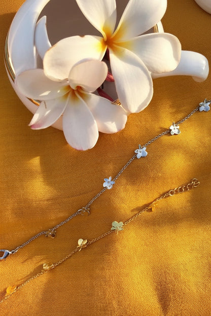 Silver Frangipani Bracelet