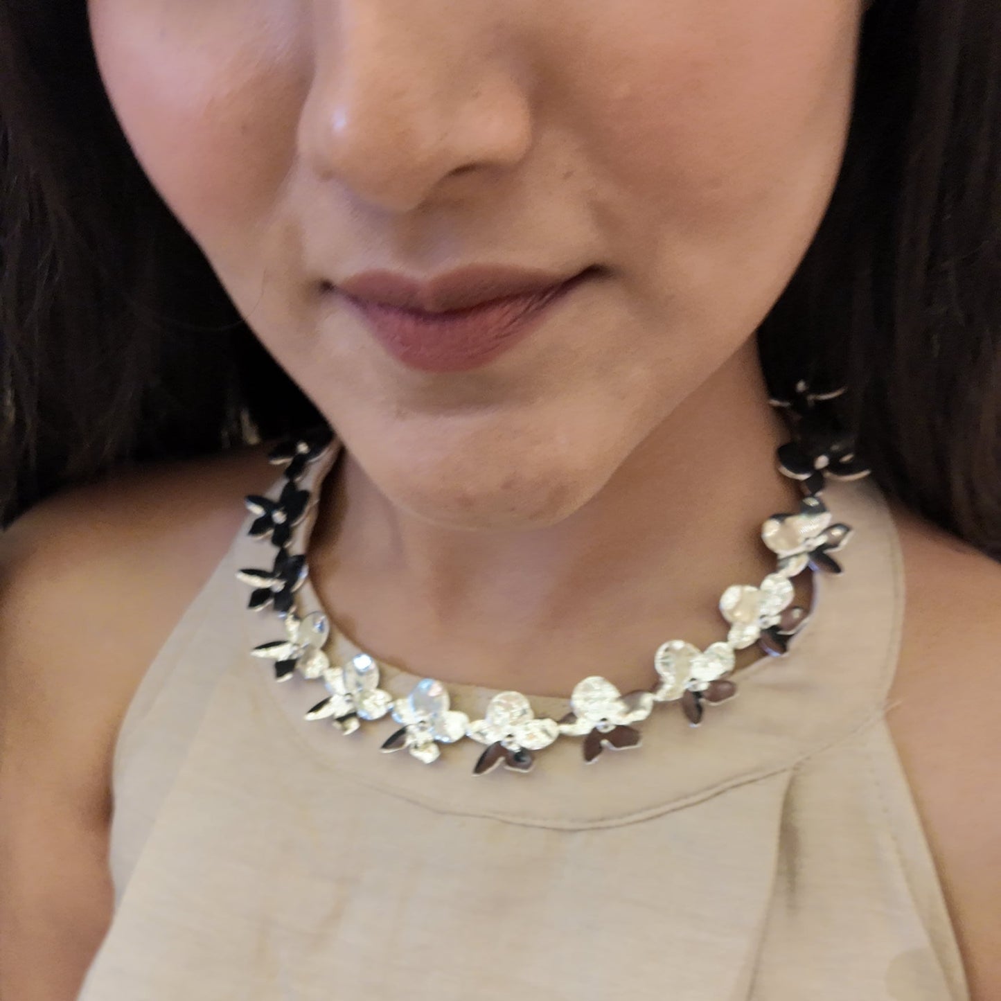 Silver Frangipani Choker