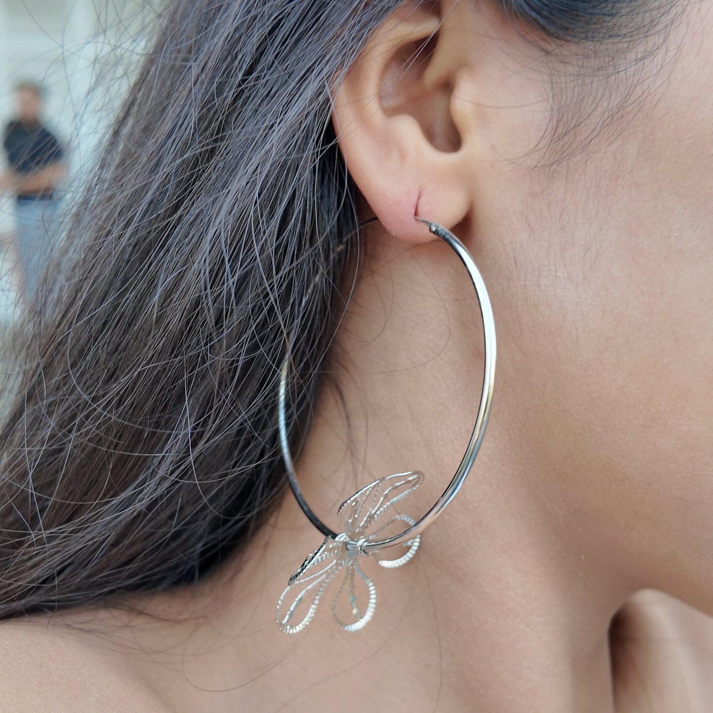 Silver Gul Baali Earrings