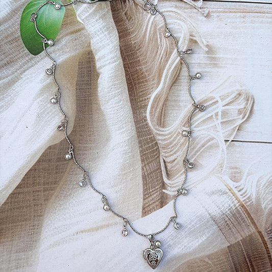 Silver Heartstrings Necklace