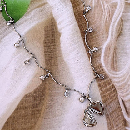 Silver Heartstrings Necklace