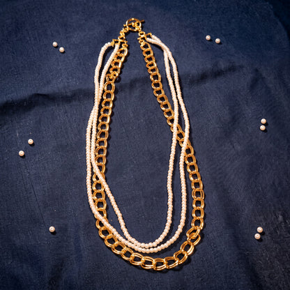 Moti Stack Necklace - Gold