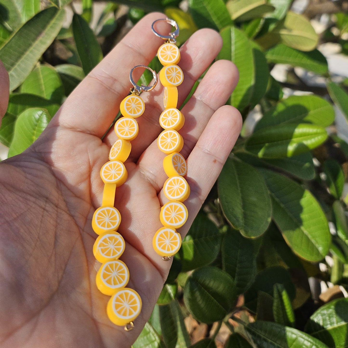 Orange Dangler Earrings