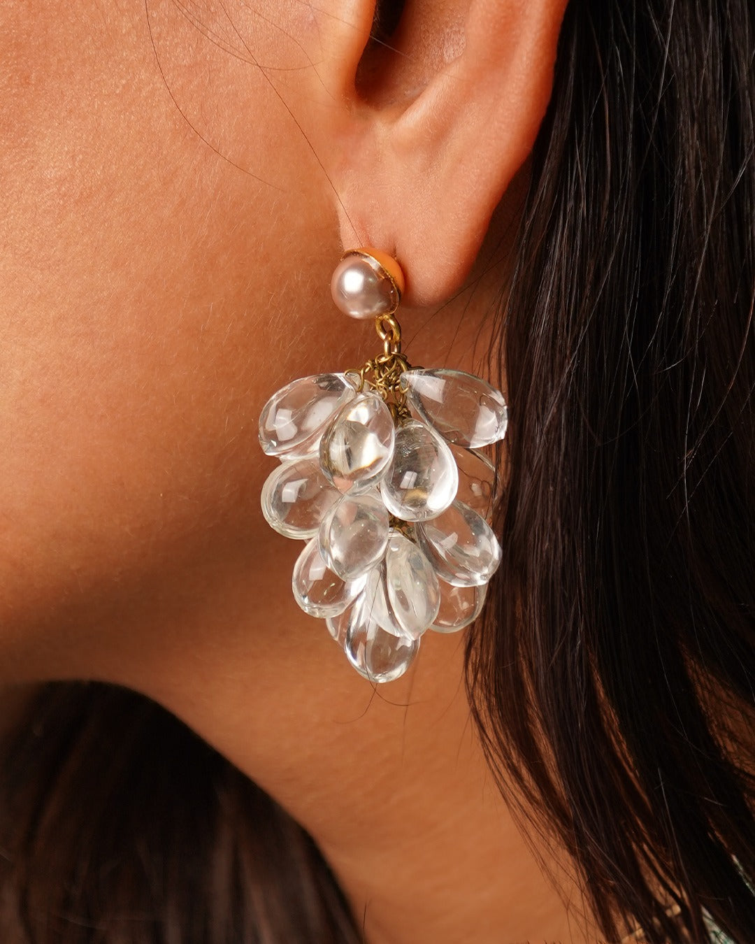 Lavender Dew Drop Earrings