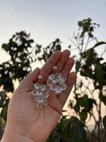 Lavender Dew Drop Earrings