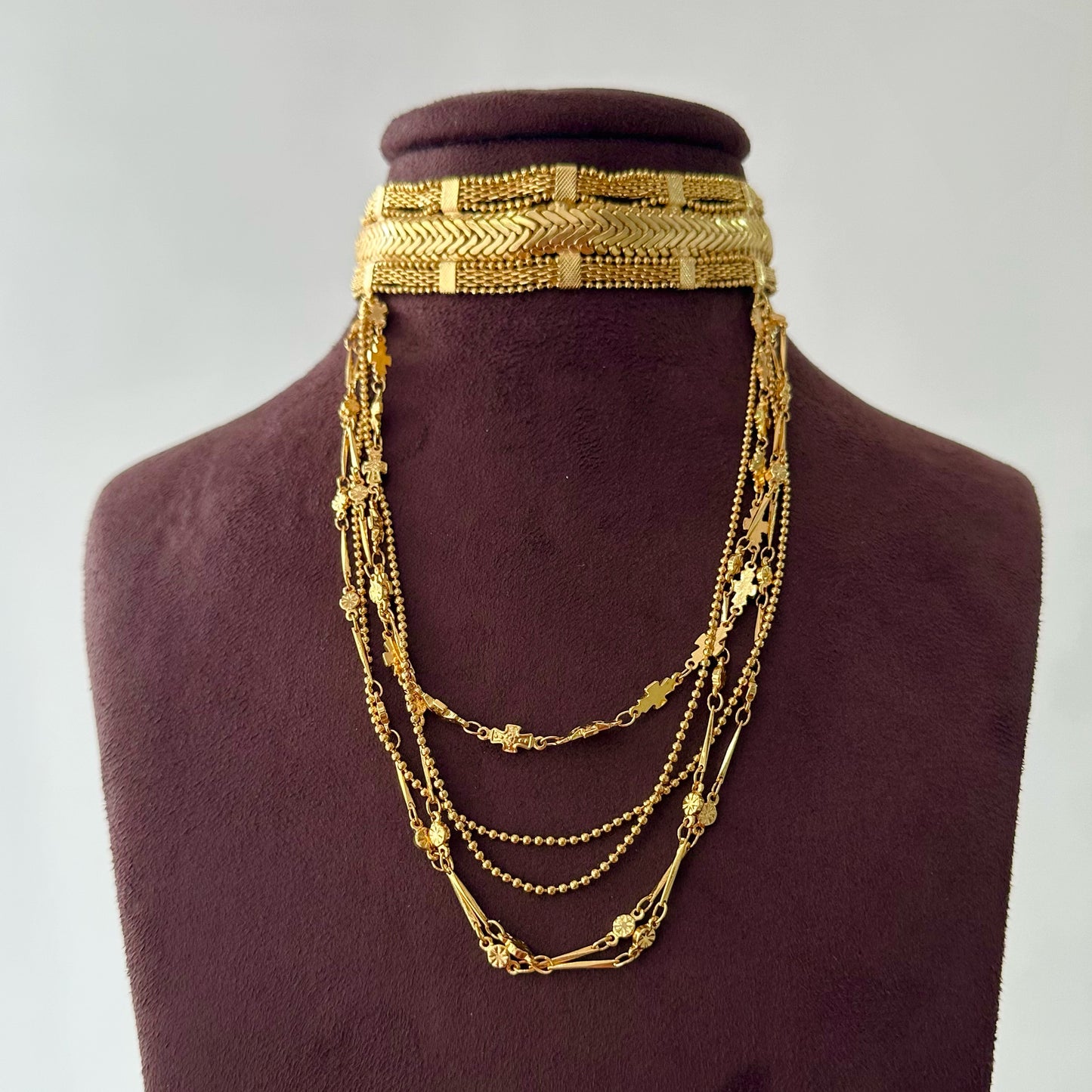 Gold Multi-Chain Neckalce